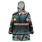 Custom South Sudan Wearable Blanket Hoodie Geometric African Patterns - African Pride