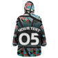 Custom South Sudan Wearable Blanket Hoodie Geometric African Patterns - African Pride