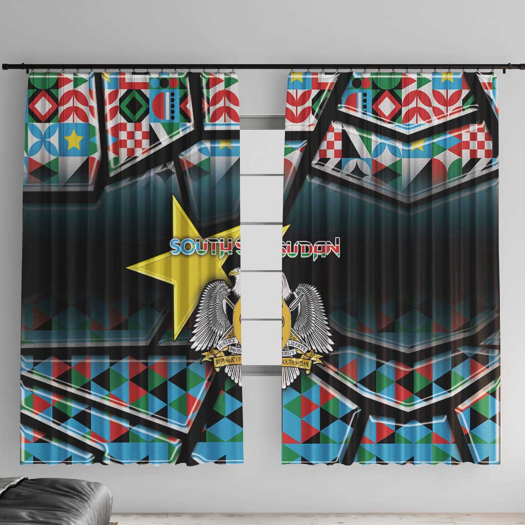 South Sudan Window Curtain Geometric African Patterns by African Pride