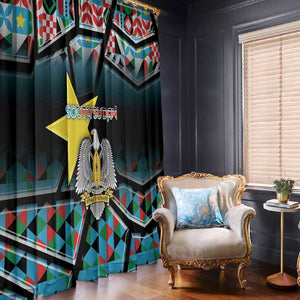 South Sudan Window Curtain Geometric African Patterns - African Pride