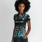 Custom South Sudan Women Polo Shirt Geometric African Patterns - African Pride