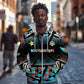 Custom South Sudan Zip Hoodie Geometric African Patterns - African Pride