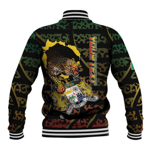 Personalized Benin Baseball Jacket Powerful African Leopard - African Pride