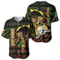 Personalized Benin Baseball Jersey Powerful African Leopard - African Pride
