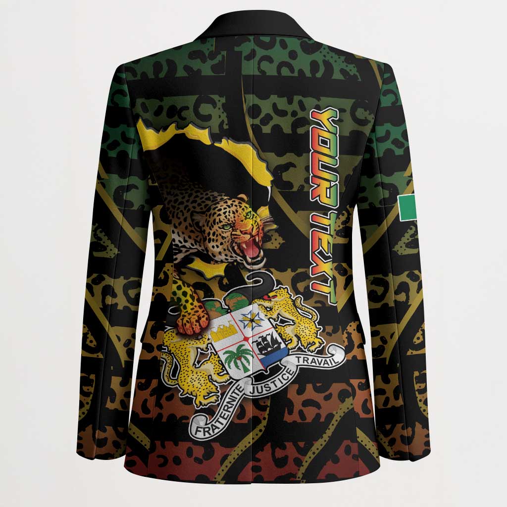 Personalized Benin Blazer Powerful African Leopard - African Pride