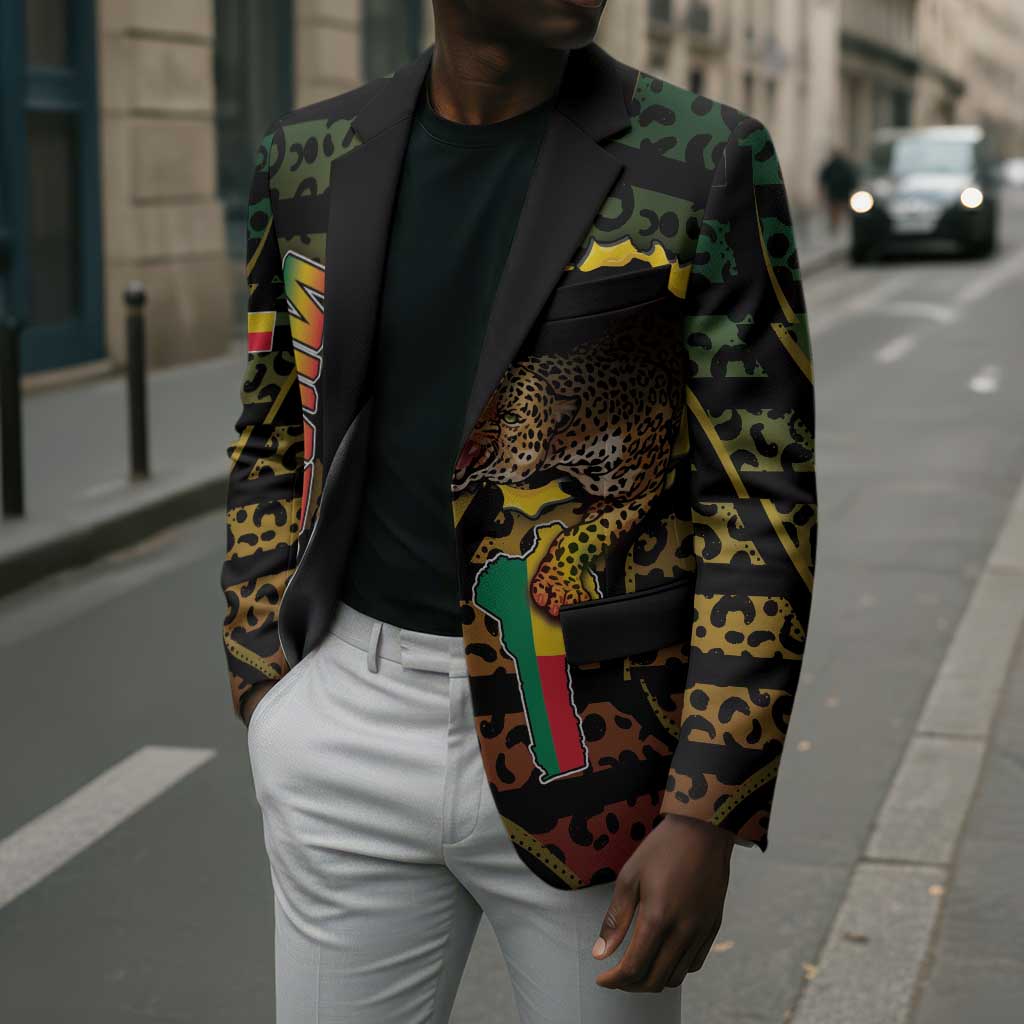 Personalized Benin Blazer Powerful African Leopard - African Pride