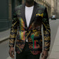 Personalized Benin Blazer Powerful African Leopard - African Pride