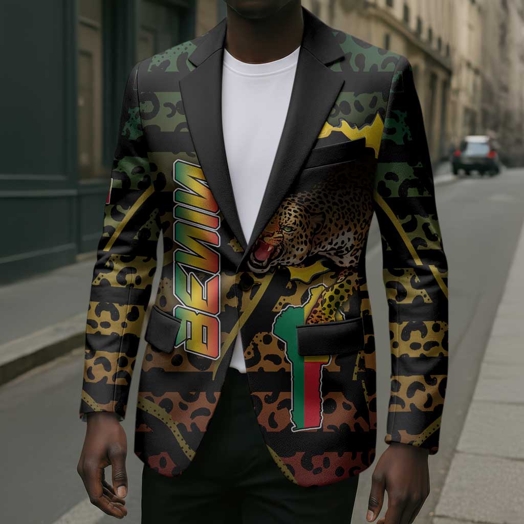Personalized Benin Blazer Powerful African Leopard - African Pride