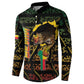 Personalized Benin Button Sweatshirt Powerful African Leopard