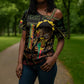 Personalized Benin Cross Shoulder Shirt Powerful African Leopard - African Pride