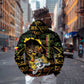 Personalized Benin Hoodie Powerful African Leopard - African Pride
