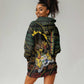 Personalized Benin Hoodie Dress Powerful African Leopard - African Pride