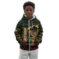Personalized Benin Kid Hoodie Powerful African Leopard - African Pride