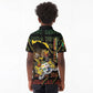 Personalized Benin Kid Polo Shirt Powerful African Leopard - African Pride