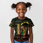 Personalized Benin Kid T shirt Powerful African Leopard - African Pride