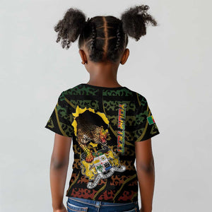 Personalized Benin Kid T shirt Powerful African Leopard - African Pride