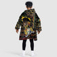 Personalized Benin Kid Wearable Blanket Hoodie Powerful African Leopard - African Pride