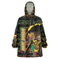 Personalized Benin Kid Wearable Blanket Hoodie Powerful African Leopard - African Pride