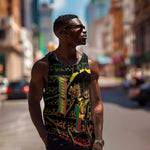 Personalized Benin Men Tank Top Powerful African Leopard - African Pride