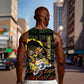 Personalized Benin Men Tank Top Powerful African Leopard - African Pride
