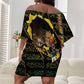 Personalized Benin Off Shoulder Short Dress Powerful African Leopard - African Pride