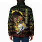 Personalized Benin Padded Jacket Powerful African Leopard - African Pride