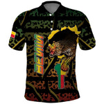 Personalized Benin Polo Shirt Powerful African Leopard - African Pride