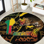 Benin Round Carpet Powerful African Leopard - African Pride
