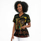 Personalized Benin Scrub Top Powerful African Leopard - African Pride