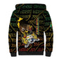 Personalized Benin Sherpa Hoodie Powerful African Leopard - African Pride