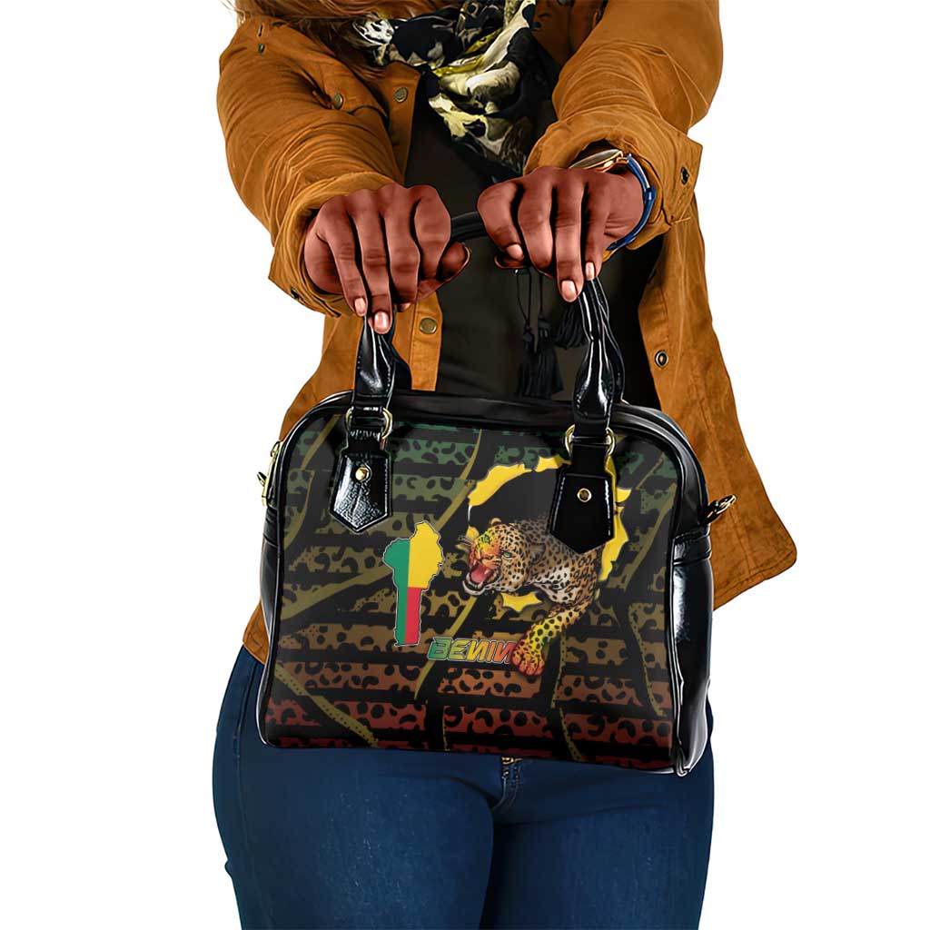 Benin Shoulder Handbag Powerful African Leopard - African Pride
