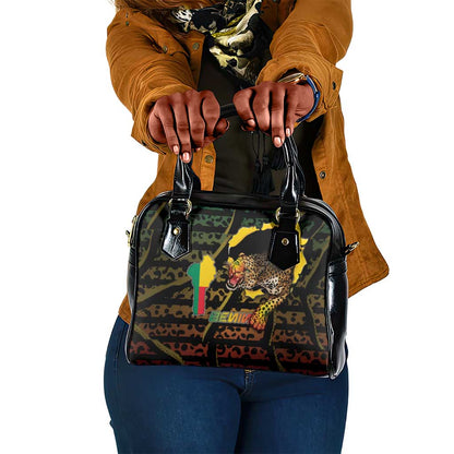 Benin Shoulder Handbag Powerful African Leopard - African Pride