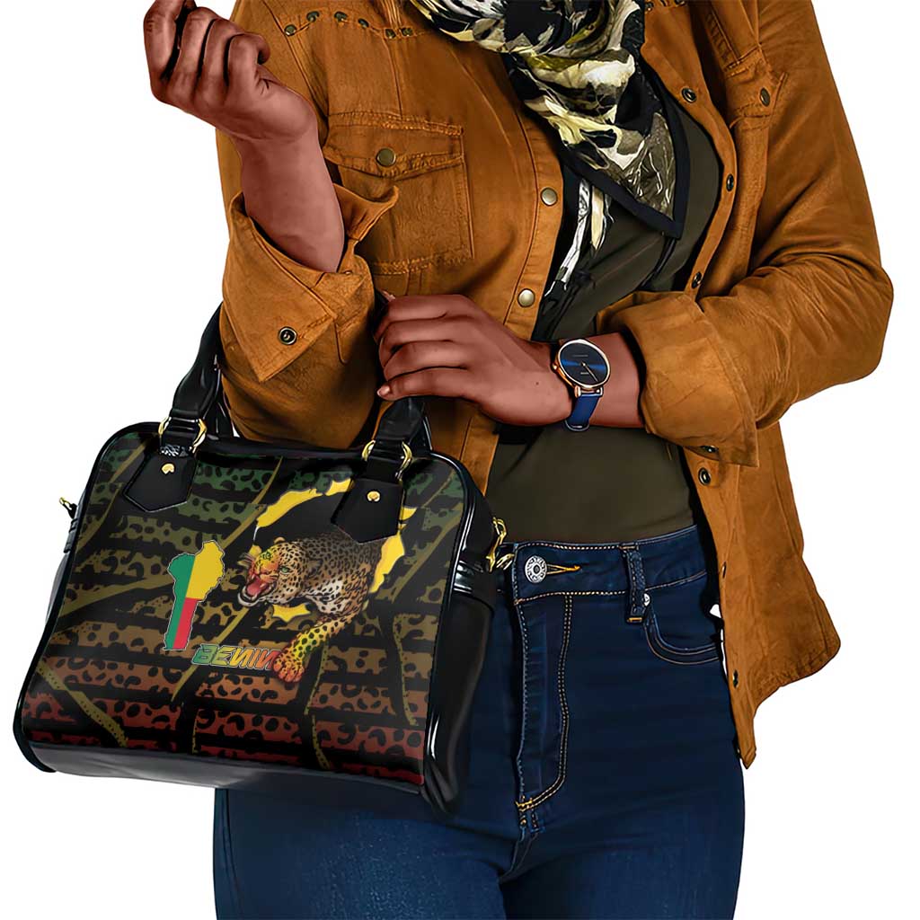 Benin Shoulder Handbag Powerful African Leopard - African Pride