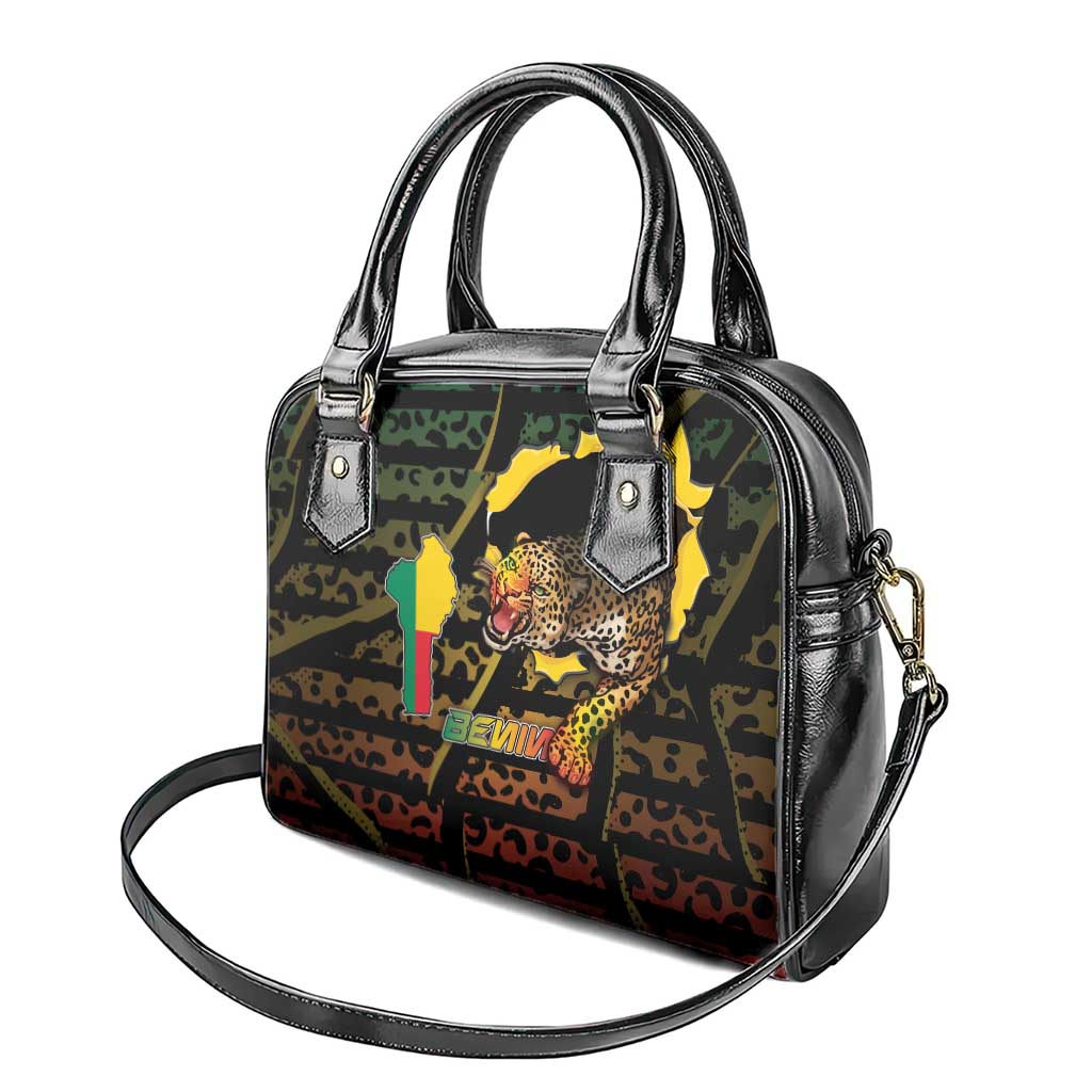 Benin Shoulder Handbag Powerful African Leopard - African Pride