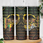 Personalized Benin Skinny Tumbler Powerful African Leopard - African Pride