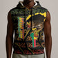 Personalized Benin Sleeveless Hoodie Powerful African Leopard - African Pride