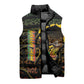 Personalized Benin Sleeveless Puffer Jacket Powerful African Leopard - African Pride