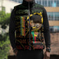 Personalized Benin Sleeveless Puffer Jacket Powerful African Leopard - African Pride