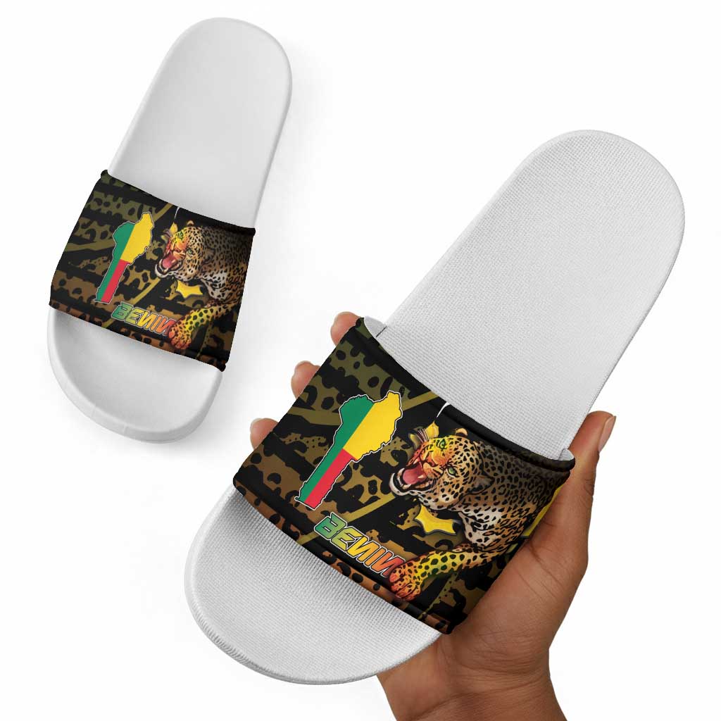 Benin Slide Sandals Powerful African Leopard - African Pride