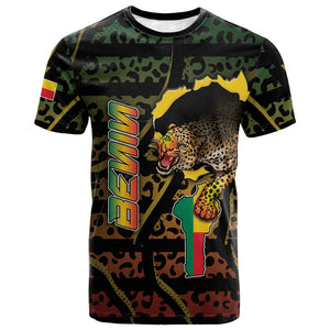 Personalized Benin T shirt Powerful African Leopard - African Pride