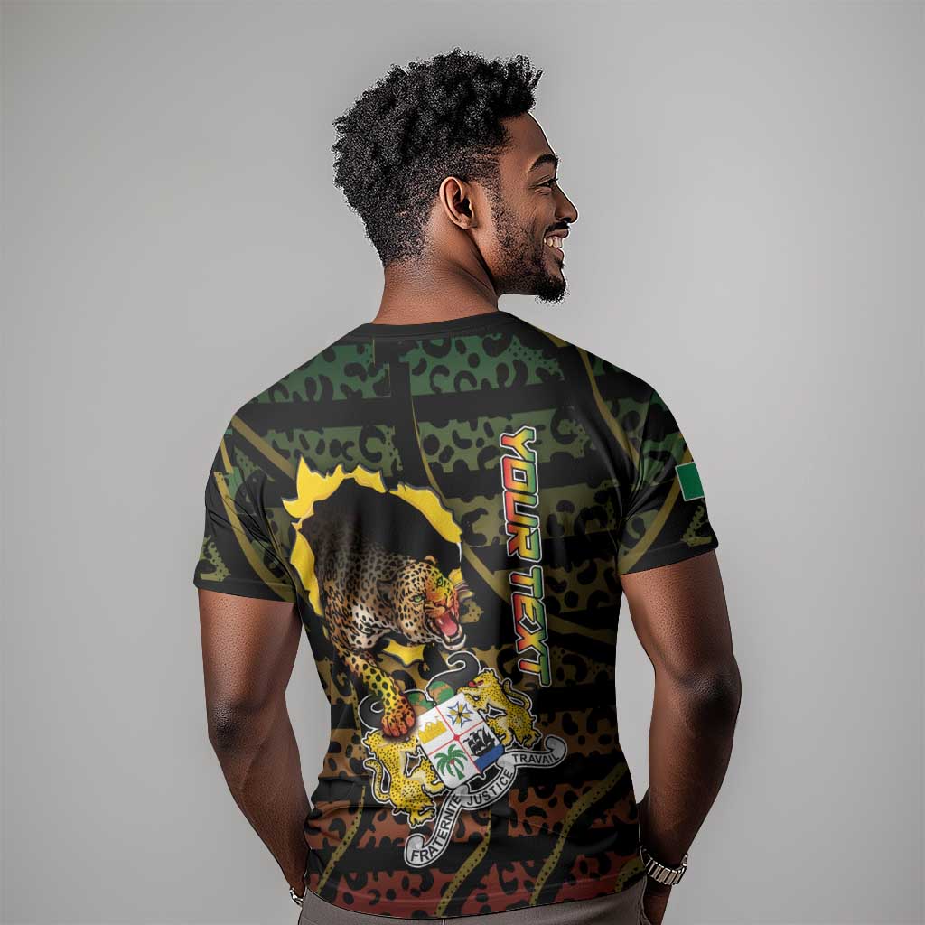 Personalized Benin T shirt Powerful African Leopard - African Pride