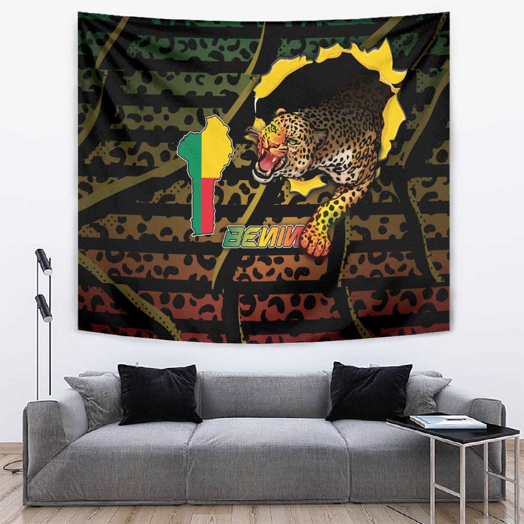 Benin Tapestry Powerful African Leopard - African Pride