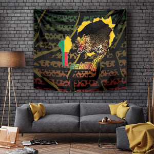 Benin Tapestry Powerful African Leopard - African Pride