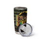 Personalized Benin Tumbler Cup Powerful African Leopard - African Pride