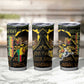 Personalized Benin Tumbler Cup Powerful African Leopard - African Pride