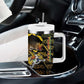 Personalized Benin Tumbler With Handle Powerful African Leopard - African Pride