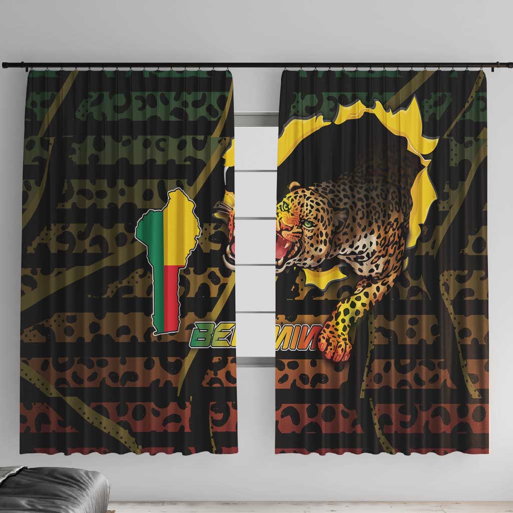 Benin Window Curtain Powerful African Leopard - African Pride