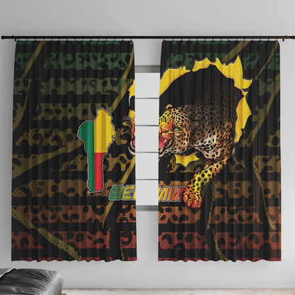 Benin Window Curtain Powerful African Leopard - African Pride