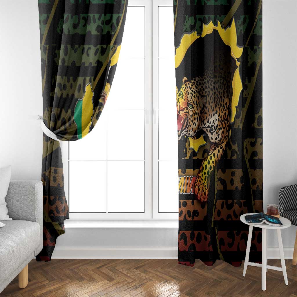 Benin Window Curtain Powerful African Leopard - African Pride