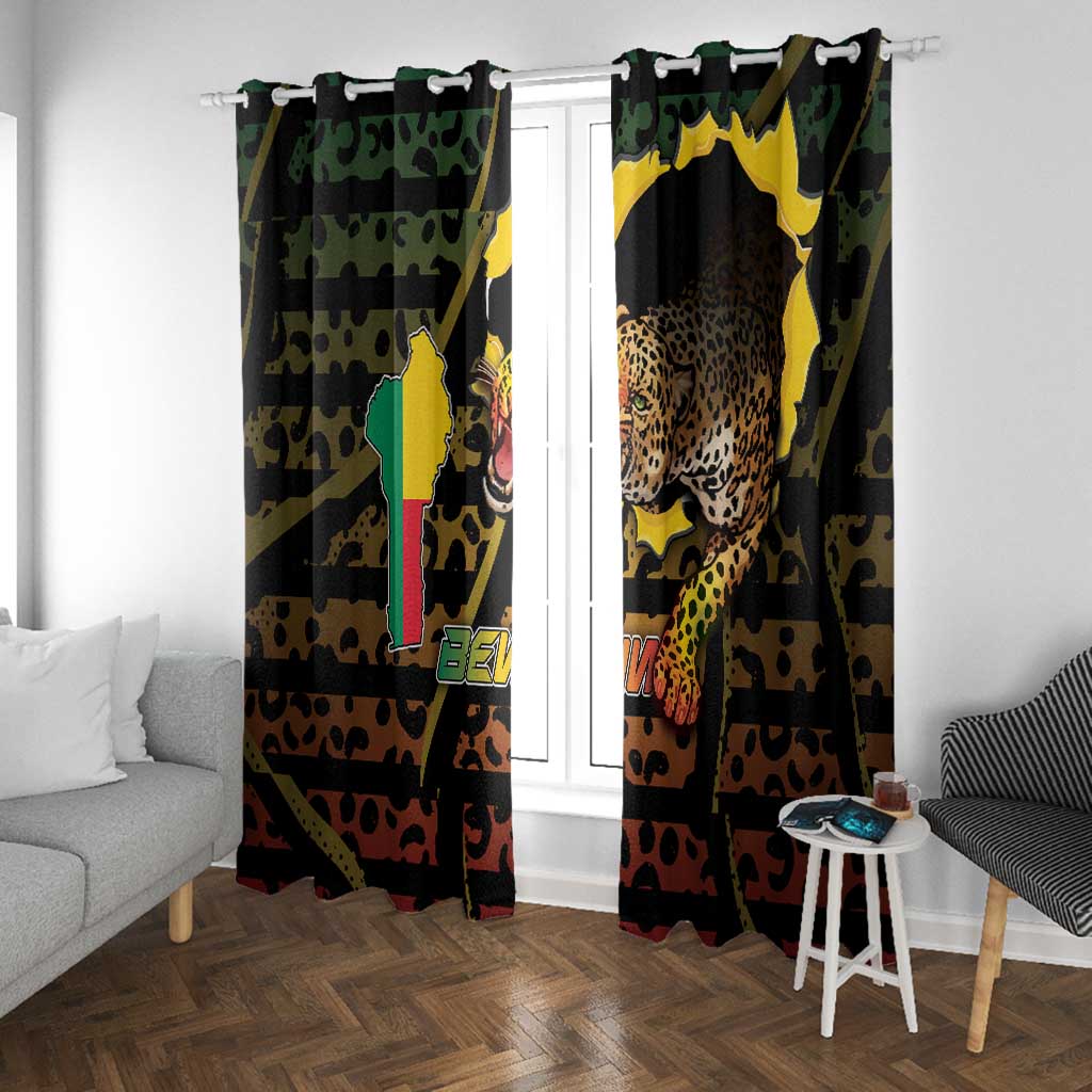 Benin Window Curtain Powerful African Leopard - African Pride
